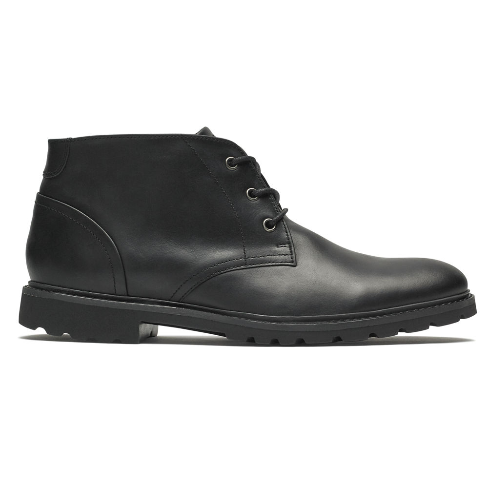 Rockport Boots For Mens Black - Sharp & Ready Chukka - WG7104589